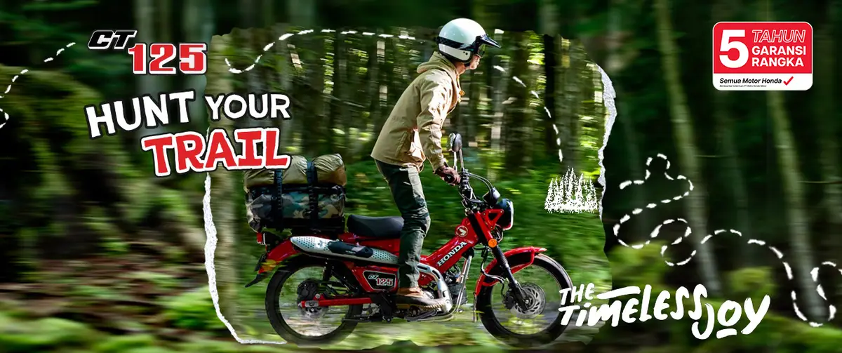 Honda CT125 Glowing Red tampak samping